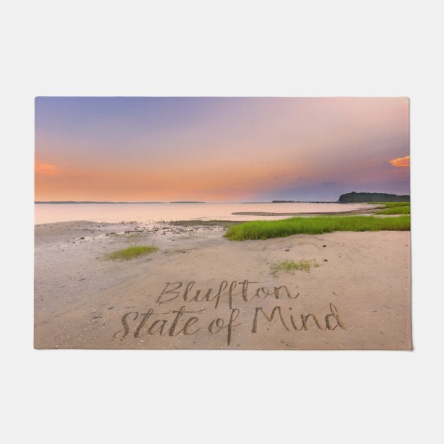 Bluffton State of Mind In den Sand geschrieben SC  Fußmatte (Vorderseite)