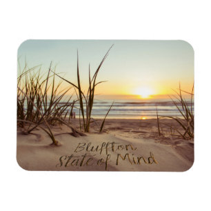 Bluffton State of Mind In den Sand geschrieben SC  Magnet