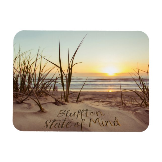 Bluffton State of Mind In den Sand geschrieben SC  Magnet (Horizontal)