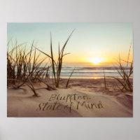 Bluffton State of Mind In den Sand geschrieben SC