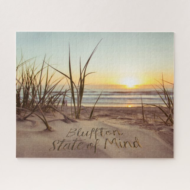 Bluffton State of Mind In den Sand geschrieben SC  Puzzle (Horizontal)