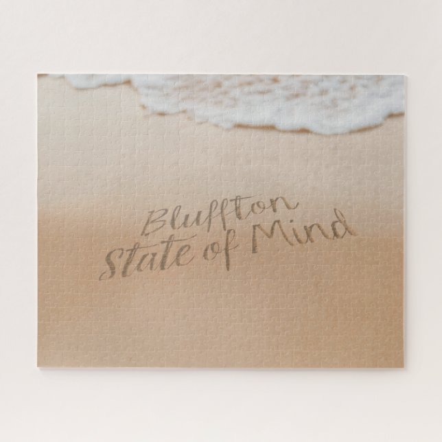 Bluffton State of Mind In den Sand geschrieben SC  Puzzle (Horizontal)