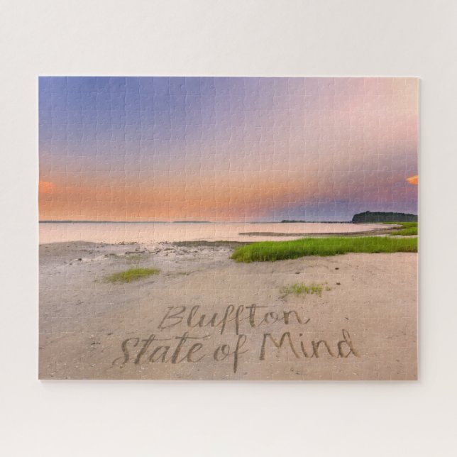 Bluffton State of Mind In den Sand geschrieben SC  Puzzle (Horizontal)