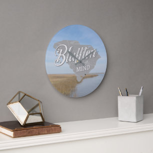 Bluffton State of Mind Lowcountry South Carolina Große Wanduhr