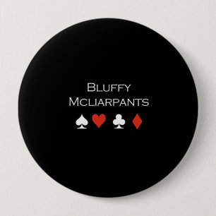 Bluffy Mcliarpants T - Shirt weiß Button