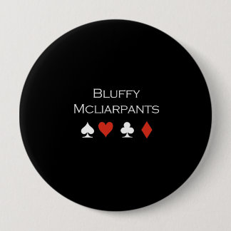 Bluffy Mcliarpants T - Shirt weiß Button