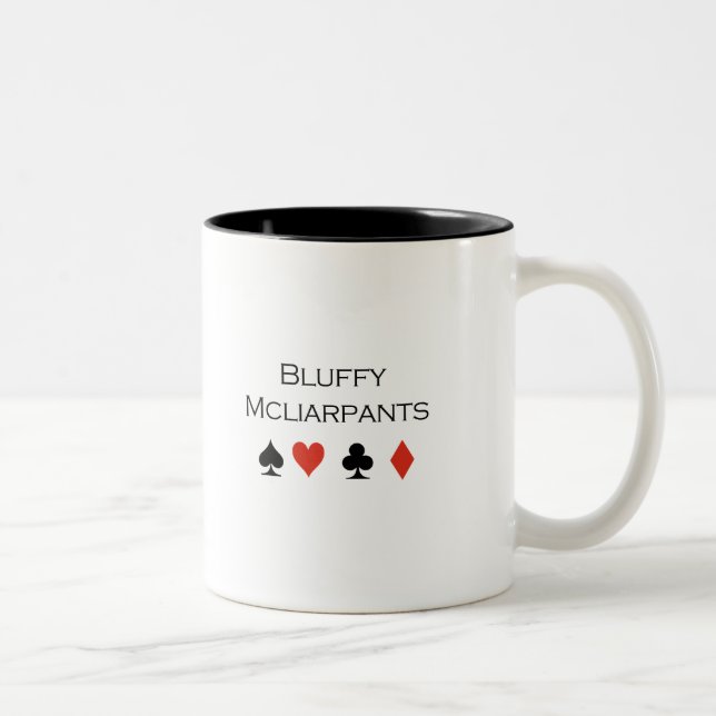 Bluffy Mcliarpants T - Shirt Zweifarbige Tasse (Rechts)