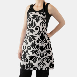 Blüh Damask Art I Black on Cream Schürze