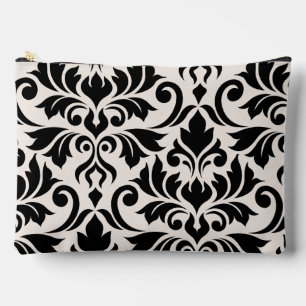Blüh Damask Art I Black on Cream Zubehörtasche