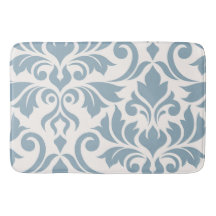 Blüh Damask Art I Blue on Cream