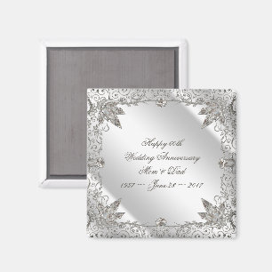 Blüh Diamond-Magnet zum 60. Hochzeitstag Magnet