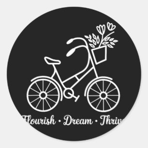 Blüh Dream Thrive Blumenbike 8647 Funny Anti Runder Aufkleber