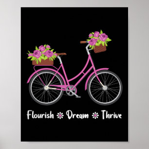Blüh Dream Thrive Blumenbike Fahrrad Fahrrad Subti Poster