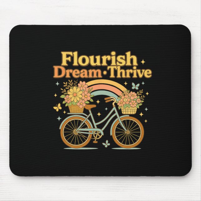 Blüh Dream Thrive Blumenbike Subtle 8647 Trum Mousepad (Vorne)