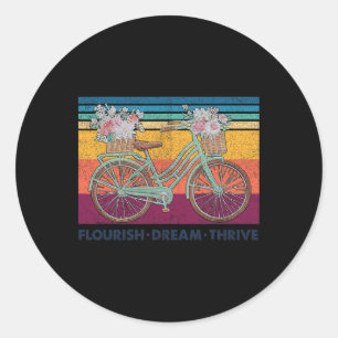 Blüh Dream Thrive Blumenbike Subtle 8647 Trum Runder Aufkleber