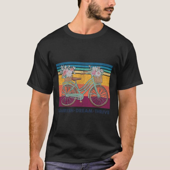 Blüh Dream Thrive Blumenbike Subtle 8647 Trum T-Shirt (Vorderseite)