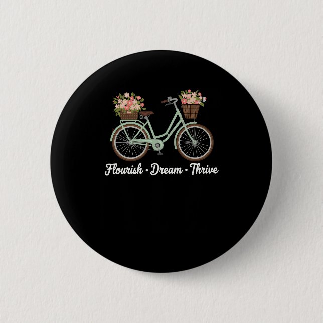 Blüh Dream Thrive Blumenbike Trump Subtle Res Button (Vorderseite)