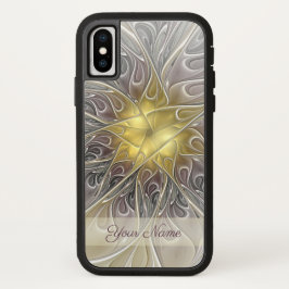 Blüh Gold Moderne Blume für Abstraktes Fraktal Case-Mate iPhone Hülle