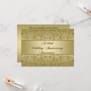 Blüh Golden 50. Hochzeitstag Einladung