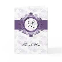 blüh lila monogramm Hochzeit danke