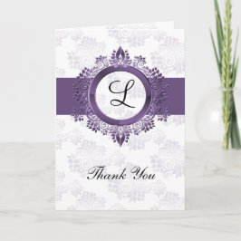 blüh lila monogramm Hochzeit danke