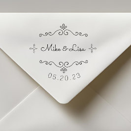 Blüh mehrerer Namen, die Hochzeiten einlösen, spei Gummistempel