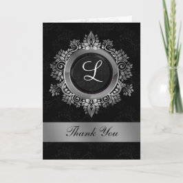blüh silber monogramm Hochzeit danke