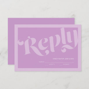 Blüh Typografie Lavender Lilac Wedding RSVP