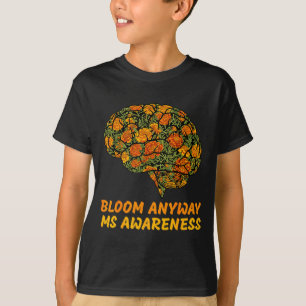 Blühe Bewusstsein für MS Gehirn floral Multiple Sk T-Shirt