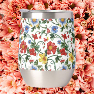 Blühe Kühn Florales stängelloses Weinglas
