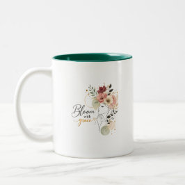 Blühe mit Anmut Blumen-Tasse Zweifarbige Tasse