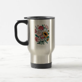 Blühe mit Anmut Reisebecher