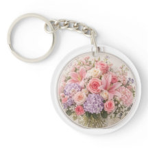 Blühe mit Freundlichkeit Blumen-Schlüsselanhänger