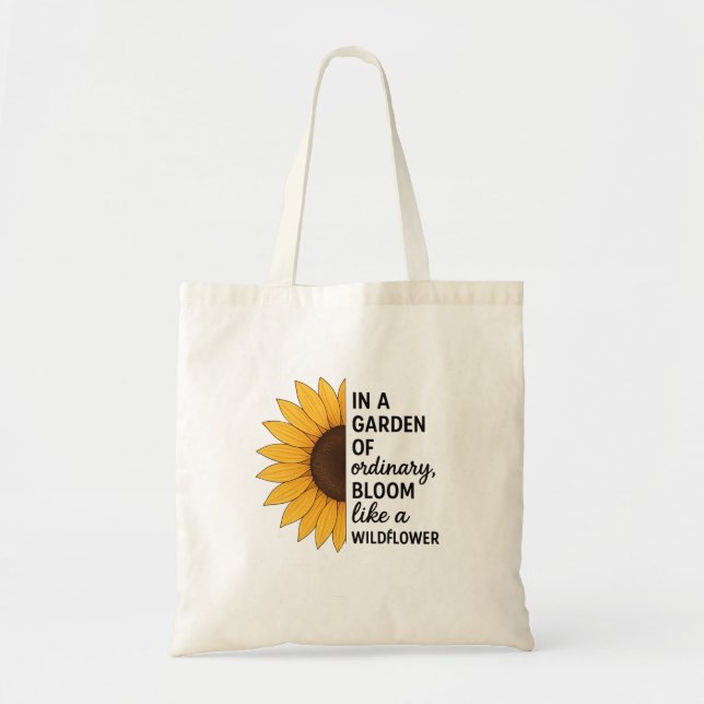 Blühe wie eine Wildblume-Tasche Tragetasche (Vorne)