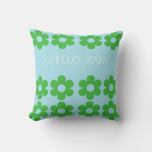 Blühen begrüßt: Hallo Baby Cushion Kissen