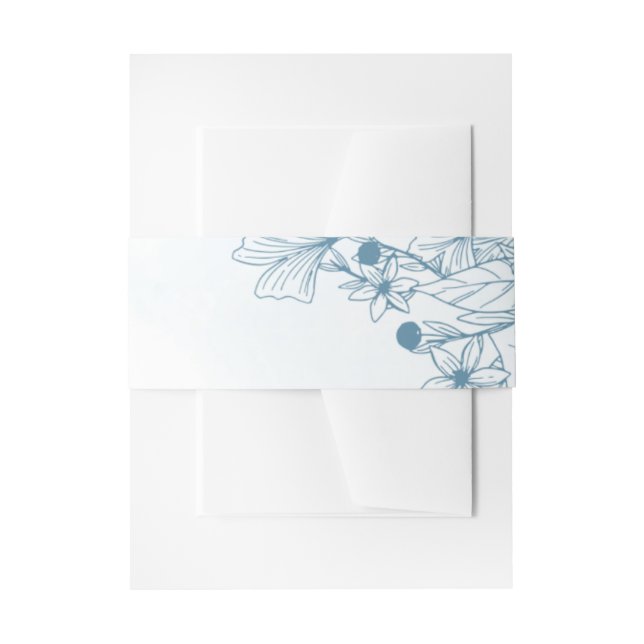 Blühen bei der Winterhochzeit Einladungsbanderole (Vorderseite Beispiel)