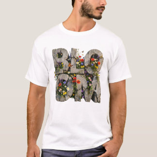 Blühen Beton Wildblume Typografie Psychische Gesun T-Shirt