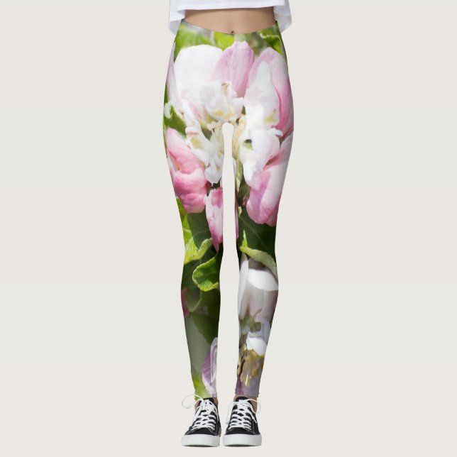 Blühen des Apfelbaums Leggings (Vorderseite)