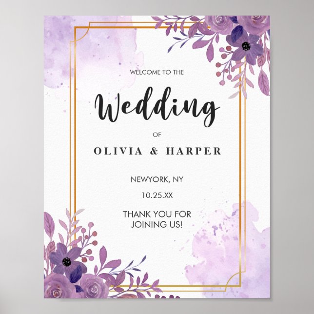 Blühen des Vintagen Goldenen Rahmens Poster (Vorne)