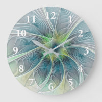 Blühen Fantasy Modern Blue Green Fraktal Blume