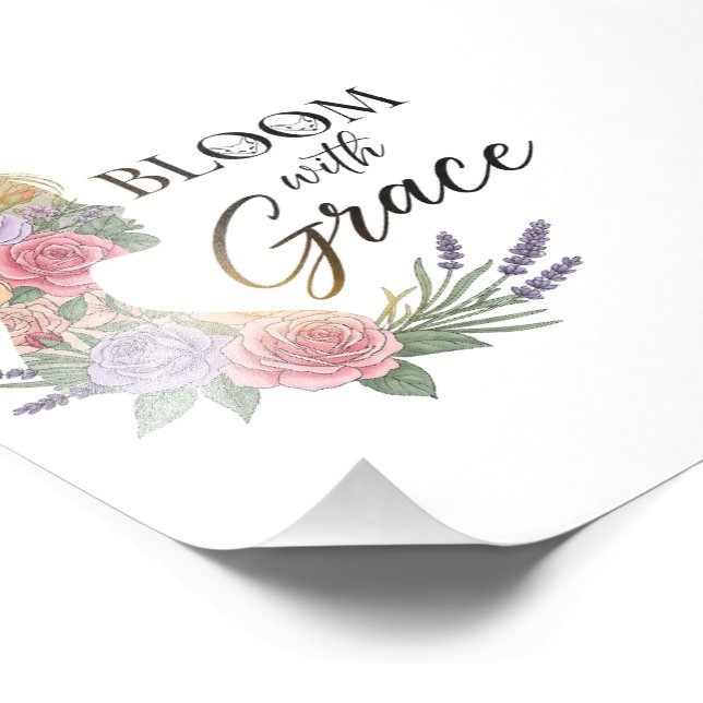 Blühen mit Grace Elegante Silhouette Fotodruck (Ecke)