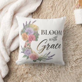 Blühen mit Grace Elegante Silhouette Kissen