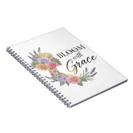Blühen mit Grace Elegante Silhouette Notizblock
