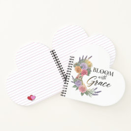 Blühen mit Grace Elegante Silhouette Notizbuch