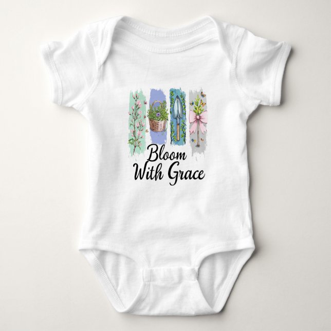 Blühen mit Grace Garden Baby Strampler (Vorderseite)