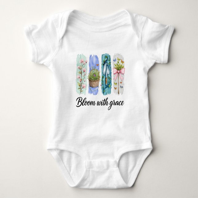 Blühen mit Grace Garden Baby Strampler (Vorderseite)