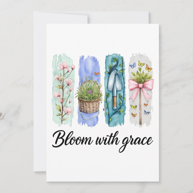Blühen mit Grace Garden Einladung (Vorderseite)