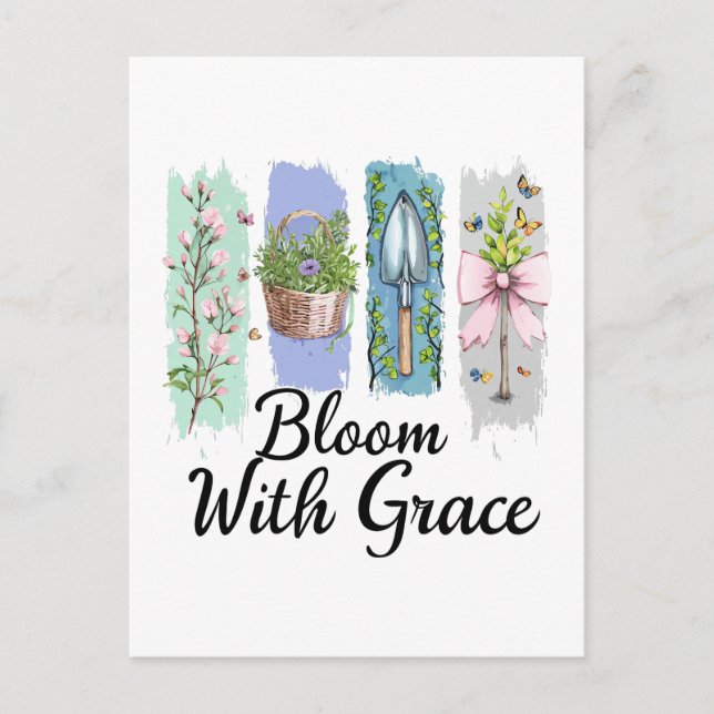 Blühen mit Grace Garden Postkarte (Vorderseite)