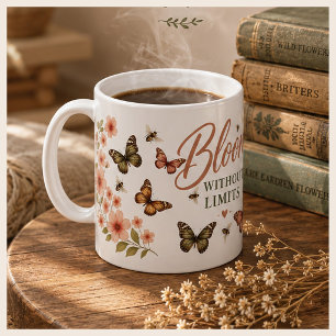 Blühen ohne Grenzen Grafik Boho Kaffeetasse