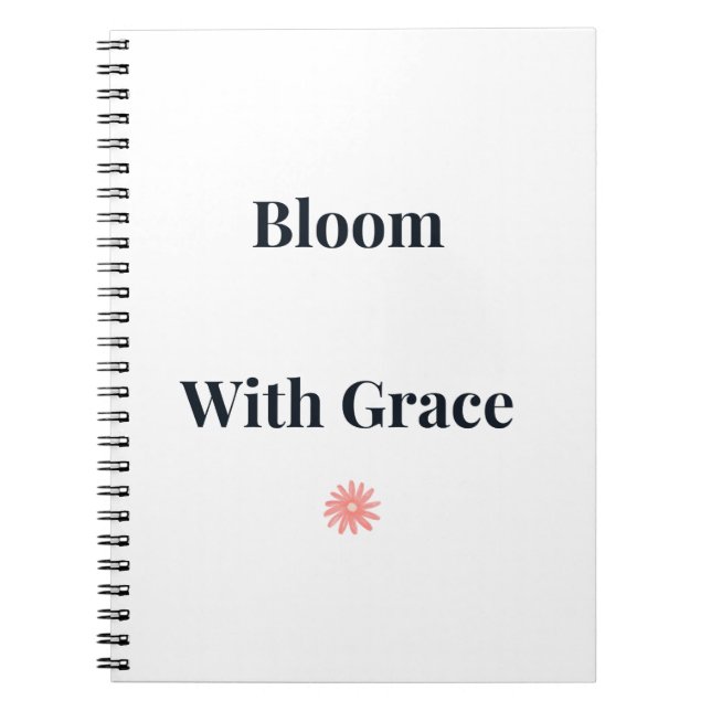 Blühen Sie mit Anmut Florales Notizbuch Notizblock (Vorderseite)